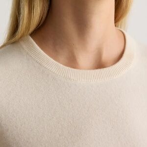 Quince Cashmere Crewneck Women's Sweater - Cream, size Small